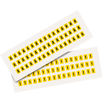 Pfeil, gelb/schwarz, Folie, Schrifthöhe 8mm, 9,5x13mm, 960 Stück/VE-Beschreibung lesen