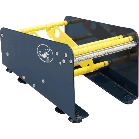 Tisch-Etikettenspender mit 2 Rollenteilern, blau, Stahl, Nutzbreite 162,5mm Tisch-Etikettenspender mit 2 Rollenteilern, blau, Stahl, Nutzbreite 162,5mm-Beschreibung lesen