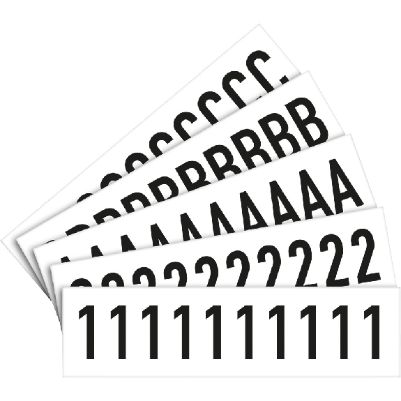 Bindestrich, weiß/schwarz,Folie, Schrifthöhe 60mm, 78x35,7mm, 10/Bogen-Beschreibung lesen