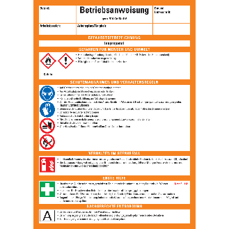 Betriebsanweisung Isopropanol, CLP/GHS, Kunststoff, 210x297mm, ASR A1.3, DIN EN ISO 7010-Beschreibung lesen