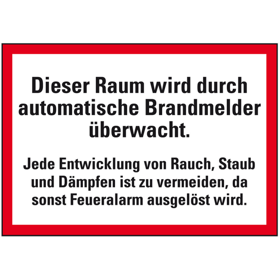 Feuerwehrzeichen Dieser Raum wird durch ..., Folie, selbstklebend, 297x210mm-Beschreibung lesen