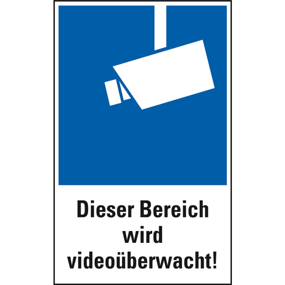 Hinweis-Kombischild Dieser Bereich wird videoüberwacht, Folie, selbstklebend, 200x300mm Hinweis-Kombischild Dieser Bereich wird videoüberwacht, Folie, selbstklebend, 200x300mm-Beschreibung lesen