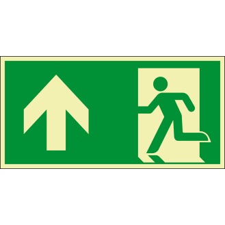 PERMALIGHT power langnachleuchtend XXL-Rettungszeichen Notausgang geradeaus, ASR, Alu-Verbund, 1200x600mm-Beschreibung lesen