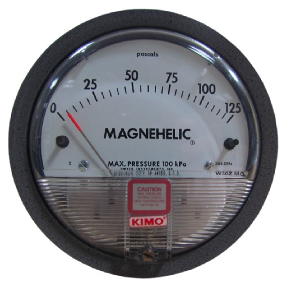 Manomètre à aiguille Ø121 mm, Echelle : 0-2000 Pa - 2000-125 Manomètre à aiguille Ø121 mm, Echelle : 0-2000 Pa - 2000-125-Lire la description