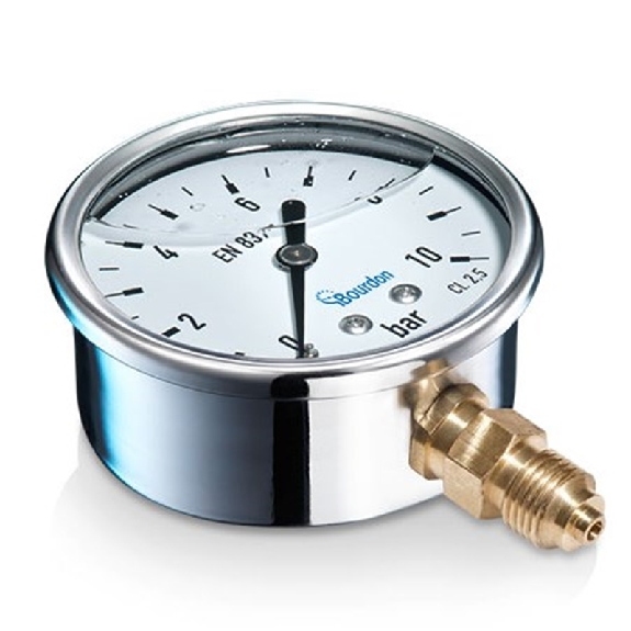 Manomètre inox Ø63mm 0 .. 10 bar, G1/4, IP65 - MIT3-D22.B22-Lire la description