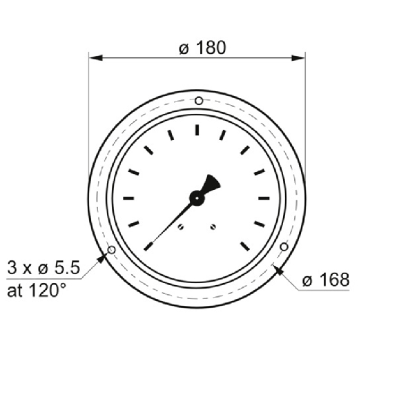 Manomètre de vérification inox Ø150mm 0 .. 25 bar, G 1/2 - MVE7-D30.B24 Manomètre de vérification inox Ø150mm 0 .. 25 bar, G 1/2 - MVE7-D30.B24-Lire la description