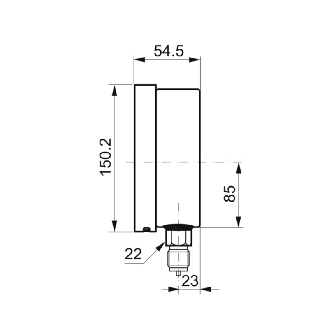 Manomètre de vérification inox Ø150mm 0 .. 25 bar, G 1/2 - MVE7-D30.B24-Lire la description