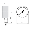 Manomètre Ø50mm 0 ... 6 bar, G1/4 au dos - MAT2-F20.B20