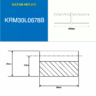 Cremagliere Sezione piatta 678 mm Modulo : 3-Leggi tutto