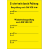 Prüfnachweis Typ B, Erstprüfung nach VDE 0100/0105, Folie, ablösbar, 105x148mm Prüfnachweis Typ B, Erstprüfung nach VDE 0100/0105, Folie, ablösbar, 105x148mm