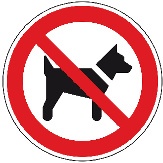 Verbotsschild Mitführen von Hunden verboten, Aluminium, Ø 200mm, ASR A1.3, DIN EN ISO 7010 P021-Beschreibung lesen