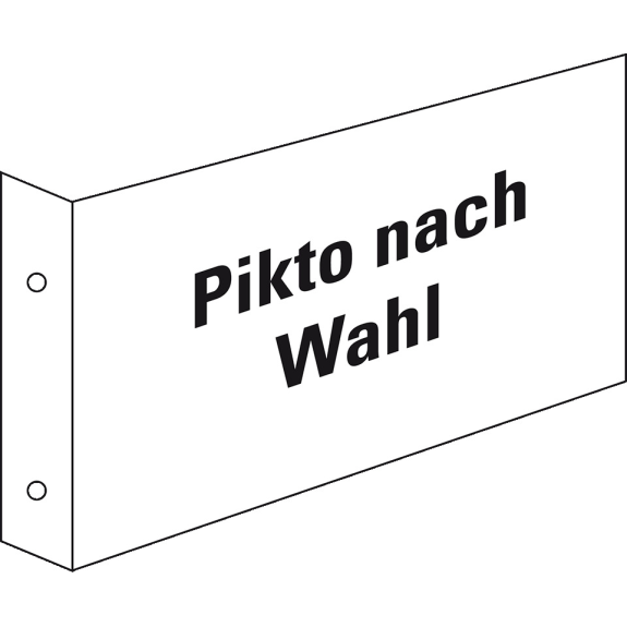 Rettungs-Fahnenschild blanko, doppelseitig, zur Wandmontage, Kunststoff, 300x150mm Rettungs-Fahnenschild blanko, doppelseitig, zur Wandmontage, Kunststoff, 300x150mm-Beschreibung lesen