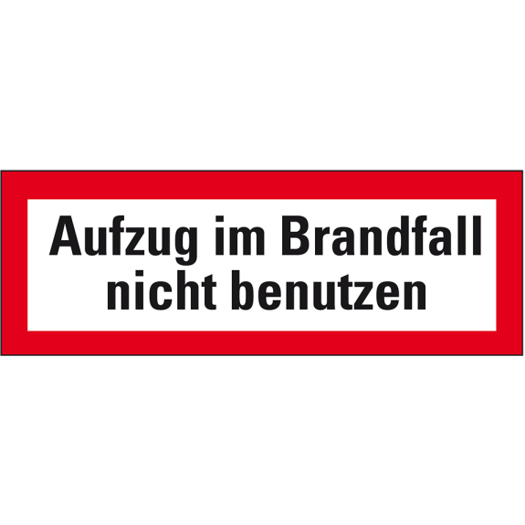 Hinweisschild Aufzug im Brandfall nicht ben.,Folie,Oberflächenschutz,148x210mm-Beschreibung lesen