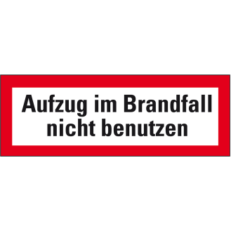 Hinweisschild Aufzug im Brandfall nicht ben.,Folie,Oberflächenschutz,148x210mm-Beschreibung lesen