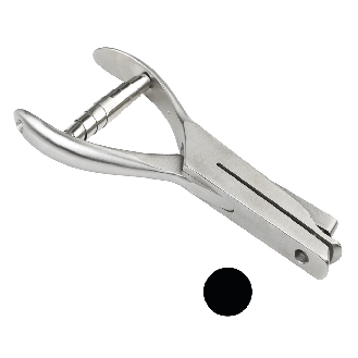 Lochzange, zum Markieren von Plaketten, Kerbform Kreis, 3mm, Maultiefe 48mm-Beschreibung lesen