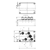 Emetteur 4-voies à alim externe, 5 connecteurs, transmission radio - 1362723 | RF I/O SW868-4E-Vcc-ext