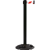 RS-GUIDESYSTEMS Gurtpfosten Outdoor, schwarz, Kunststoff, Ø 65mm, Gurt r/w, 50mm, 4m