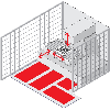 Tapis de sécurité 1000 x 1000 mm - SMS 5-1000-1000