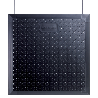 Tapis de sécurité 1000 x 1000 mm en polyuréthane-Lire la description