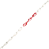 Gütekette, rot/weiß, Nylon, Ø 8mm, Meterware, Länge maximal 25m