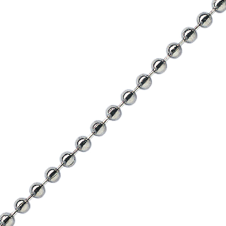 Kugelkette, formschön für individuelle Zwecke, Messing, vernickelt, Ø 3,2mm-Beschreibung lesen