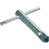 Dreikantschlüssel M10,für Absperrpfosten,Stahl,Außen: ca. 21mm,Innen: ca. 16mm