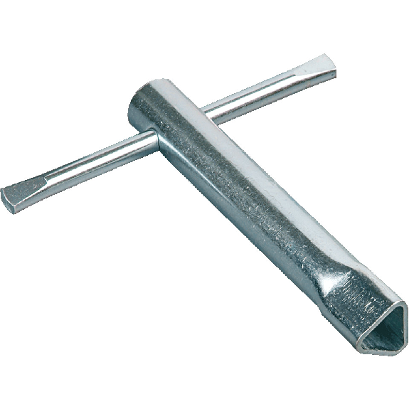 Dreikantschlüssel M10,für Absperrpfosten,Stahl,Außen: ca. 21mm,Innen: ca. 16mm-Beschreibung lesen