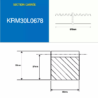 Cremagliere Sezione quadrata 678 mm Modulo : 3-Leggi tutto