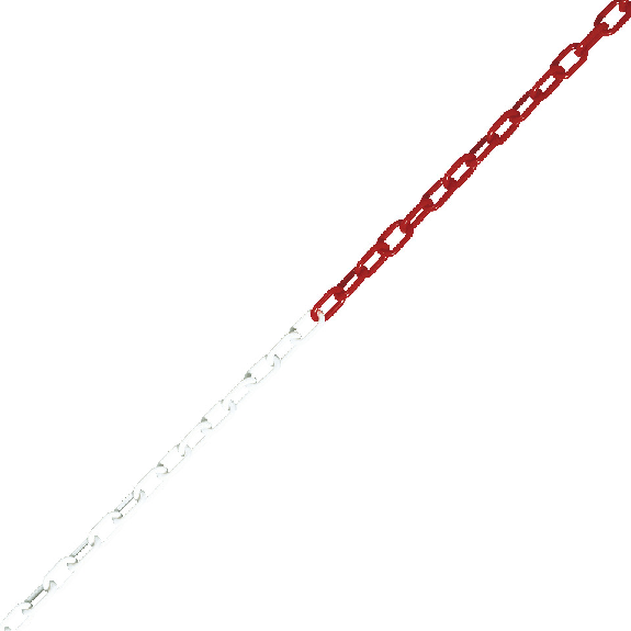 Absperrkette, rot/weiß, Kunststoff, Ø 6mm, Bundlänge max. 10m Absperrkette, rot/weiß, Kunststoff, Ø 6mm, Bundlänge max. 10m-Beschreibung lesen