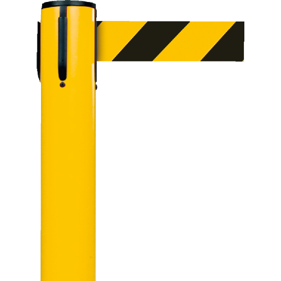 RS-GUIDESYSTEMS Gurtpfosten Indoor, gelb, Kunststoff, Gurt ge/s schraffiert, 50mm, 4m-Leggi tutto