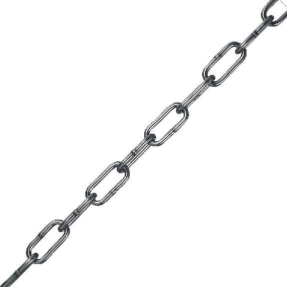 Absperrkette, DIN 5685, langgliedrig, Stahl, feuerverzinkt, Ø 6mm, Meterware-Beschreibung lesen