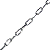 Absperrkette, DIN 5685, langgliedrig, Stahl, feuerverzinkt, Ø 6mm, Meterware