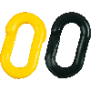Verbindungsglieder, gelb/schwarz, Kunststoff, Ø 10mm, 20/VE