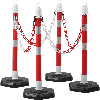 Kettenständer-Set MultiMAX, 5tlg., mit Standfuß, Polypropylen, H 1000mm