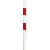 Einschlagpfosten, mit Einschlagspitze, rot/weiß, Stahlrohr, feuerverzinkt, 1000mm Einschlagpfosten, mit Einschlagspitze, rot/weiß, Stahlrohr, feuerverzinkt, 1000mm