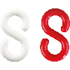 S-Haken, rot, weiß, Kunststoff, Ø 8mm, 10/VE (je Farbe 5 Stück) S-Haken, rot, weiß, Kunststoff, Ø 8mm, 10/VE (je Farbe 5 Stück)