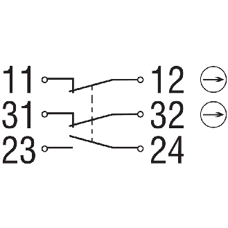 Charnière de sécurité 2O+1F, 4° (PROFIL45), 2xM20 - TESZ1102/S/45 M (INTER SEUL)-Lire la description