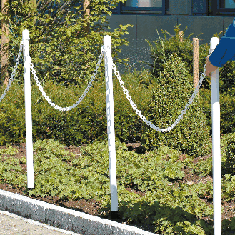 Absperrkette, weiß, Kunststoff, Ø 6mm, Bundlänge: maximal 10m-Beschreibung lesen