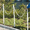 Absperrkette, weiß, Kunststoff, Ø 6mm, Bundlänge: maximal 10m Absperrkette, weiß, Kunststoff, Ø 6mm, Bundlänge: maximal 10m