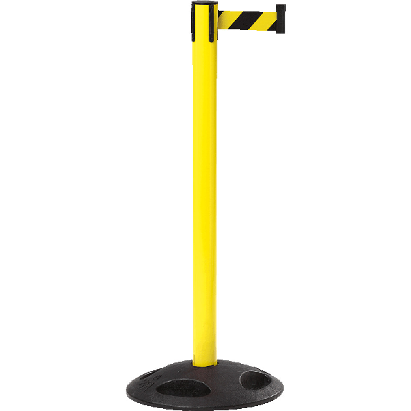 RS-GUIDESYSTEMS Gurtpfosten Outdoor, gelb, Kunststoff, Ø 65mm, Gurt ge/s, 50mm, 4m-Beschreibung lesen