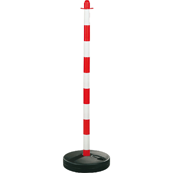 Einzelkettenständer Universal Medi, rot/weiß, Kunststoff, Höhe 900mm-Beschreibung lesen