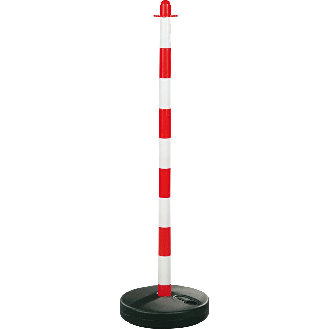 Einzelkettenständer Universal Medi, rot/weiß, Kunststoff, Höhe 900mm-Beschreibung lesen