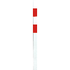 Absperrpfosten Bern, o.Kettenöse, herausnehmbar, rot/reflektierend-weiß, 70x70mm, 1400mm