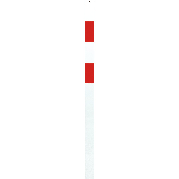 Absperrpfosten Bern, o.Kettenöse, herausnehmbar, rot/reflektierend-weiß, 70x70mm, 1400mm-Beschreibung lesen