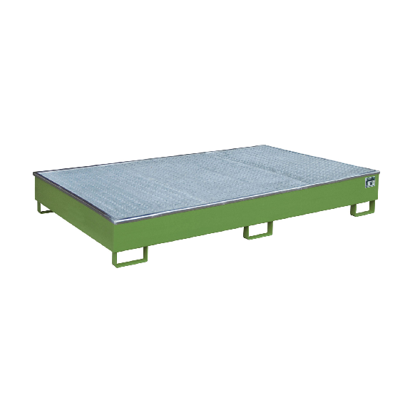 Vasca da scaffale con inserto in PE RW-GR 2200-2 PE, laccato, verde reseda-Leggi tutto