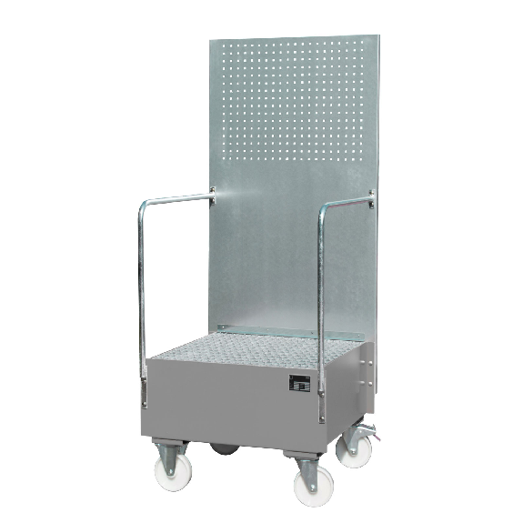 Vasca di raccolta mobile verniciata grigio topo-Leggi tutto