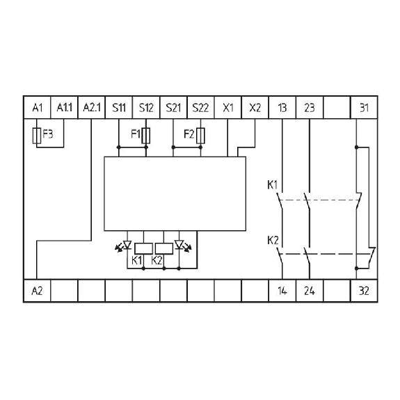 Relais de surveillance de commande bimanuelle 24Vdc - SRB201ZH-24VDC-Lire la description