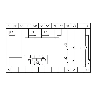 Relais de surveillance de commande bimanuelle 24Vdc - SRB201ZH-24VDC-Lire la description