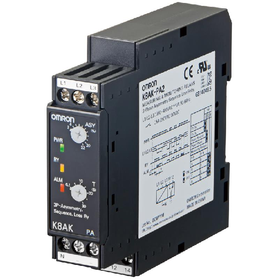 Relais de contrôle de phases, SPDT 5A - K8AK-PA1-Lire la description