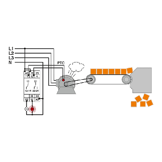 Relais de surveillance de la température de l'enroulement du moteur - EMD-SL-PTC-Lire la description